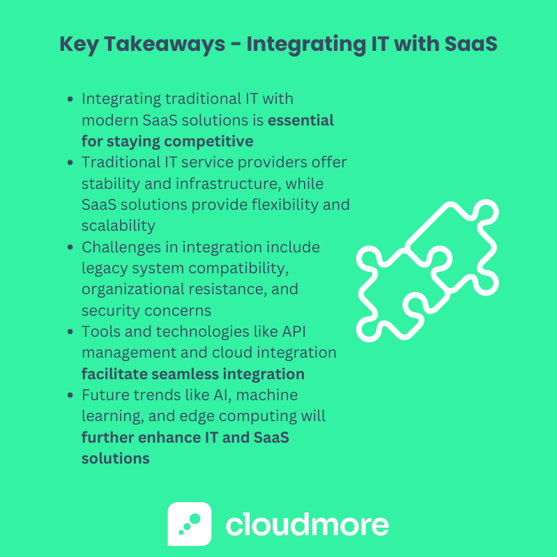 Key Takeaways - Integrating IT with SaaS