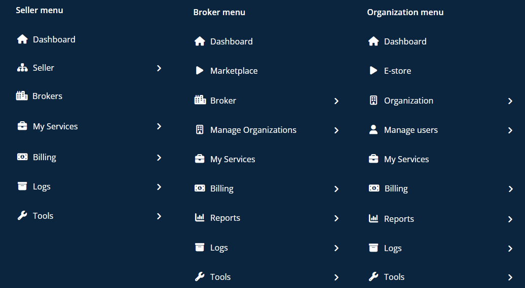 Left side menu restructure