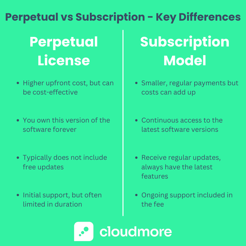 Perpetual License vs Sub Model
