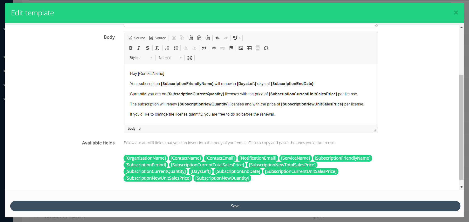 email tags