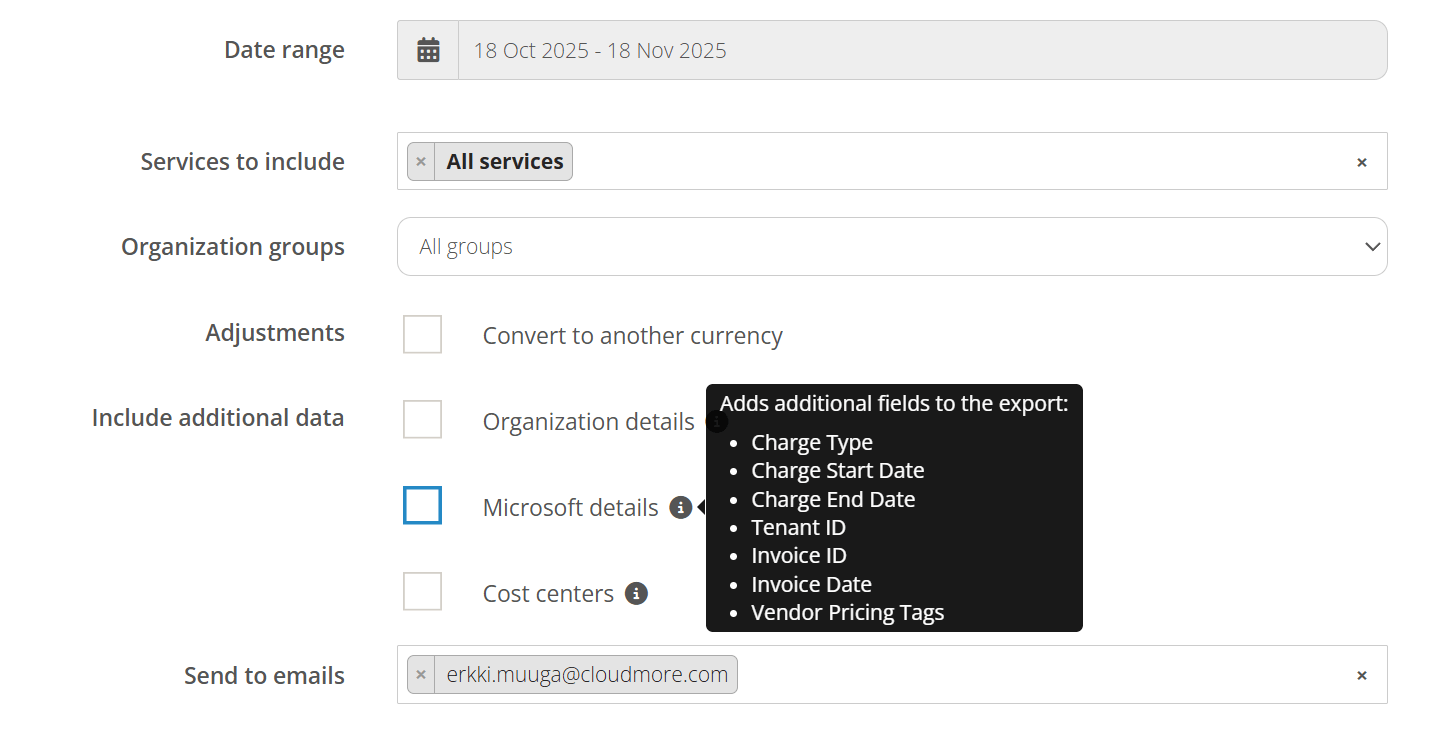 gbr export - microsoft details
