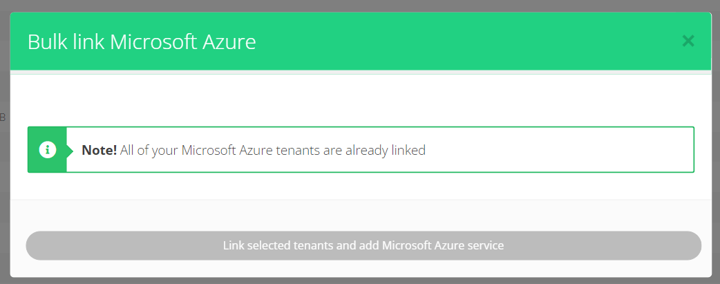 link azure modal