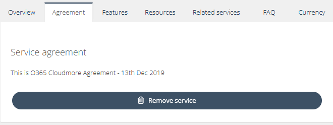 service agreement user permissions
